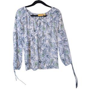 Blue Princess Vera Wang Floral Boho Top XS